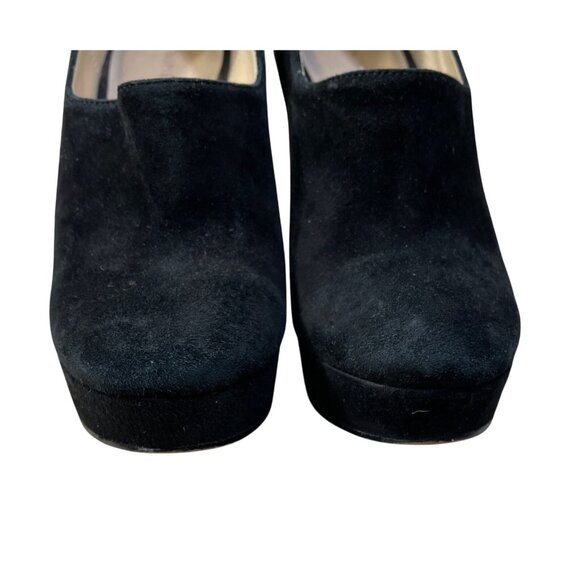 Nine West Feminity Platform Shootie Pump Size 6 Black Suede - Picture 3 of 10
